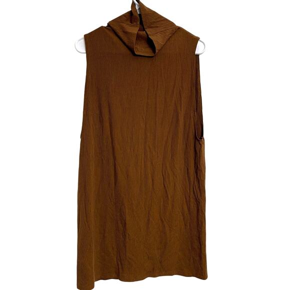 Reformation Cali Brown RibbedMini Dress - Picture 2 of 3